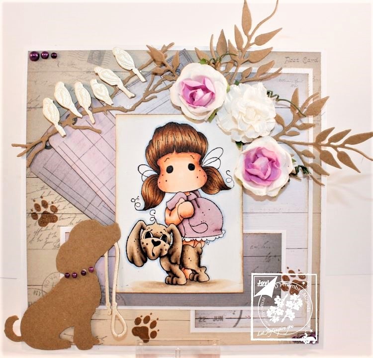 6002-0521/Joy! Crafts/���祤������ե�/������ȴ����/Dog with Lease - Silhouette �ɥå� ���륨�å�