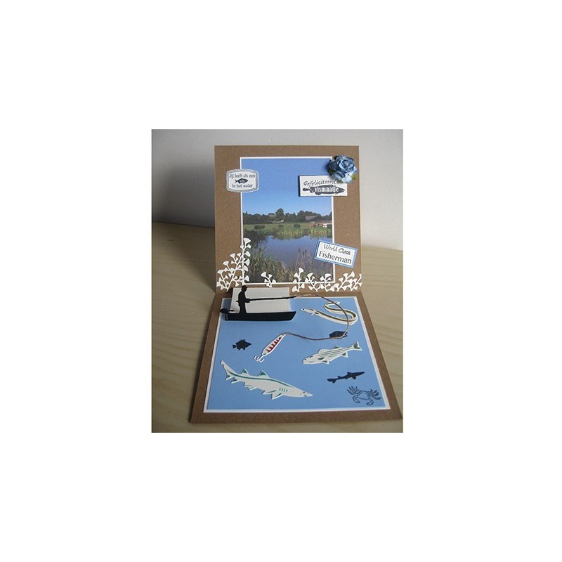 6002-0335/Joy! Crafts/���祤������ե�/������ȴ����/Fisher in boat ���