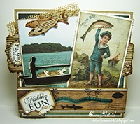 6002-0335/Joy! Crafts/���祤������ե�/������ȴ����/Fisher in boat ���