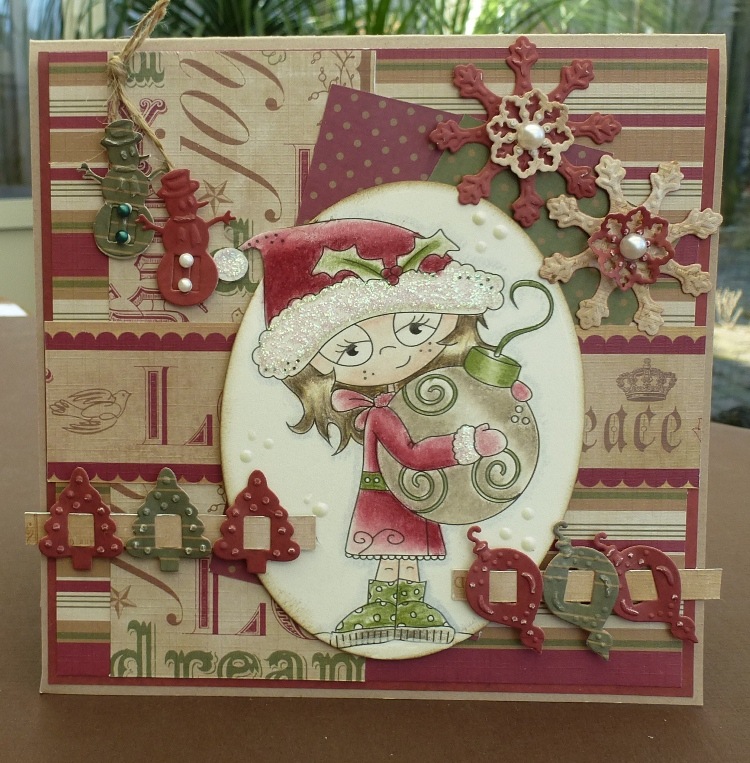 6002-2004/Joy! Crafts/���祤������ե�/������ȴ����/2 Christmas ribbon button ���ꥹ�ޥ� ��ܥ� �ܥ���
