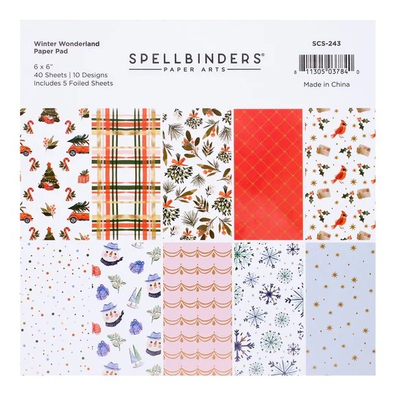 ��SCS-243��/���ڥ�Х��������/�ѥ�����ڡ��ѡ�/WINTER WONDERLAND PAPER PAD �ڡ��ѡ����åȡ�40�����ꡡ6��6�����(��15�����)