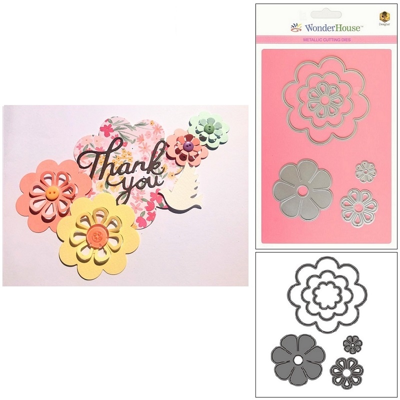 407】/WonderHouse/ワンダーハウス/ダイ（抜型）/花 フラワー はな 6枚