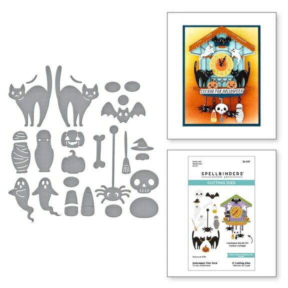 ����/  S3-557/  �ϥ������󡡥ߥ��顡���ͤ����������ġ����ܤ��㡡������������ HALLOWEEN TICK TOCK  ETCHED DIES FROM THE CUCKOO COTTAGE COLLECTION  /���ڥ�Х��������