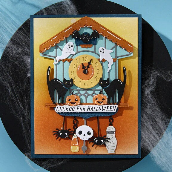 ����/  S3-557/  �ϥ������󡡥ߥ��顡���ͤ����������ġ����ܤ��㡡������������ HALLOWEEN TICK TOCK  ETCHED DIES FROM THE CUCKOO COTTAGE COLLECTION  /���ڥ�Х��������
