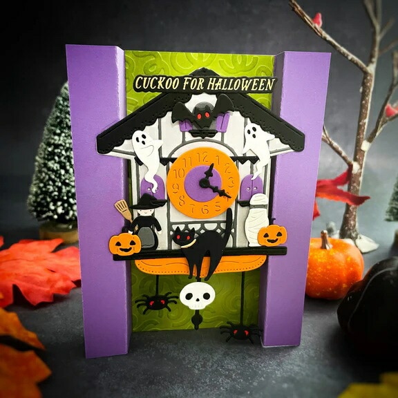 ����/  S3-557/  �ϥ������󡡥ߥ��顡���ͤ����������ġ����ܤ��㡡������������ HALLOWEEN TICK TOCK  ETCHED DIES FROM THE CUCKOO COTTAGE COLLECTION  /���ڥ�Х��������