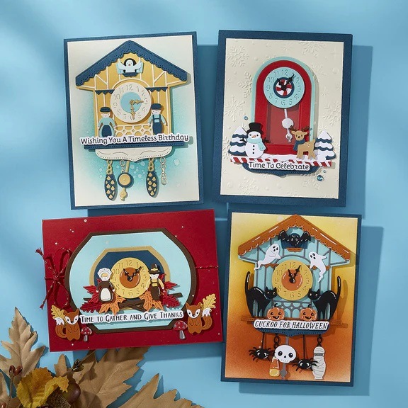 ����/  S3-557/  �ϥ������󡡥ߥ��顡���ͤ����������ġ����ܤ��㡡������������ HALLOWEEN TICK TOCK  ETCHED DIES FROM THE CUCKOO COTTAGE COLLECTION  /���ڥ�Х��������