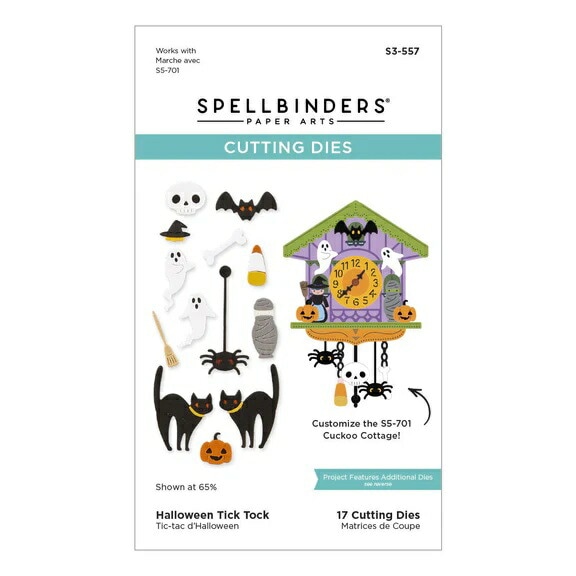 ����/  S3-557/  �ϥ������󡡥ߥ��顡���ͤ����������ġ����ܤ��㡡������������ HALLOWEEN TICK TOCK  ETCHED DIES FROM THE CUCKOO COTTAGE COLLECTION  /���ڥ�Х��������