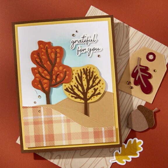 ����/  S4- 1488/  �����ڡ�����/CHANGING TREES ETCHED DIES FROM THE AUTUMN ARCHIVES COLLECTION BY KELLY BANGS/���ڥ�Х��������