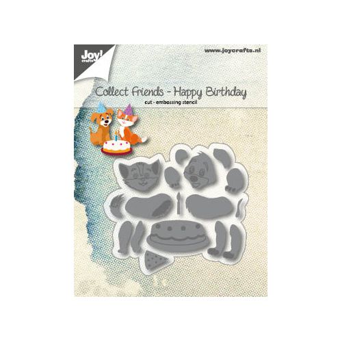 6002-1185/Joy! Crafts/祤ե/ȴ/Dog&cat - Happy Birthday ǭΥϥåԡСǡ