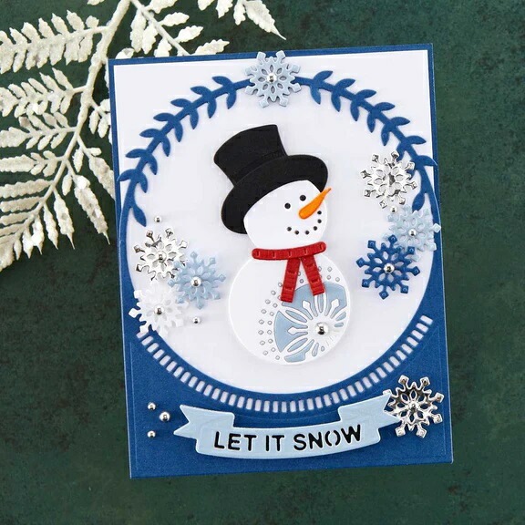 S5-533/ڥХ/ȴ/ LET IT SNOWMAN A2 CARDFRONTޡ η뾽ɥե졼ࡡLET IT SNOWƥ  SNOW SWEETƥȡꥹޥ