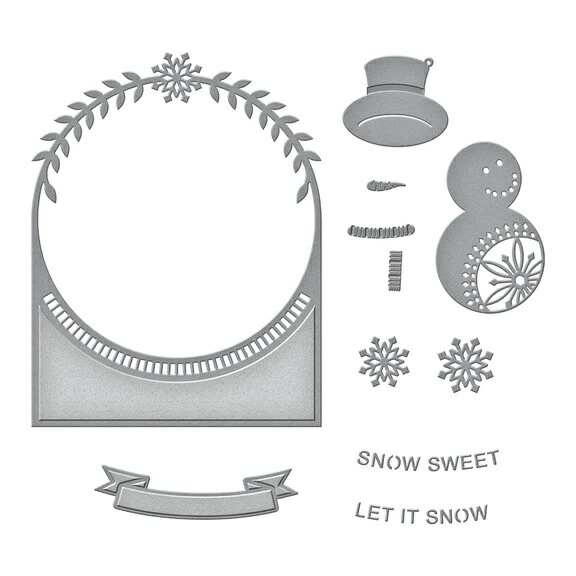 S5-533/ڥХ/ȴ/ LET IT SNOWMAN A2 CARDFRONTޡ η뾽ɥե졼ࡡLET IT SNOWƥ  SNOW SWEETƥȡꥹޥ