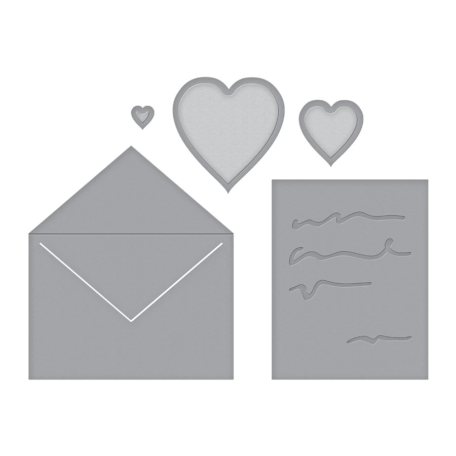 S3-313/Spellbinders/���ڥ�Х��������/������ȴ����/Die D-Lites Love Letter Etched Dies ��֥쥿�� ���å�