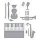 ���� / S4-1445 / Mini Musical Instruments  �����ʳڴ�Х�����󡡥ԥ��Ρ��ȥ��ڥåȡ����å�����/  ���ڥ�Х��������
