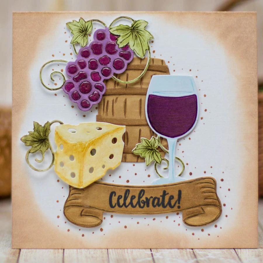 S5-347/Spellbinders/ڥХ/ȴ/Shapeabilities Wine Charms Etched Dies Wine Country by Stacey Caron 磻 ȥ꡼