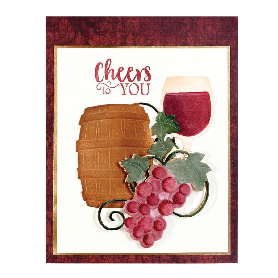 S5-347/Spellbinders/ڥХ/ȴ/Shapeabilities Wine Charms Etched Dies Wine Country by Stacey Caron 磻 ȥ꡼