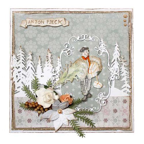 ��6002-1381��/Joy! Crafts/���祤������ե�/������ȴ����/Boy with Christmastree�� ���ꥹ�ޥ��ĥ꡼���ˤλҡ�/Anton Pieck ����ȥ󡦥ԡ���