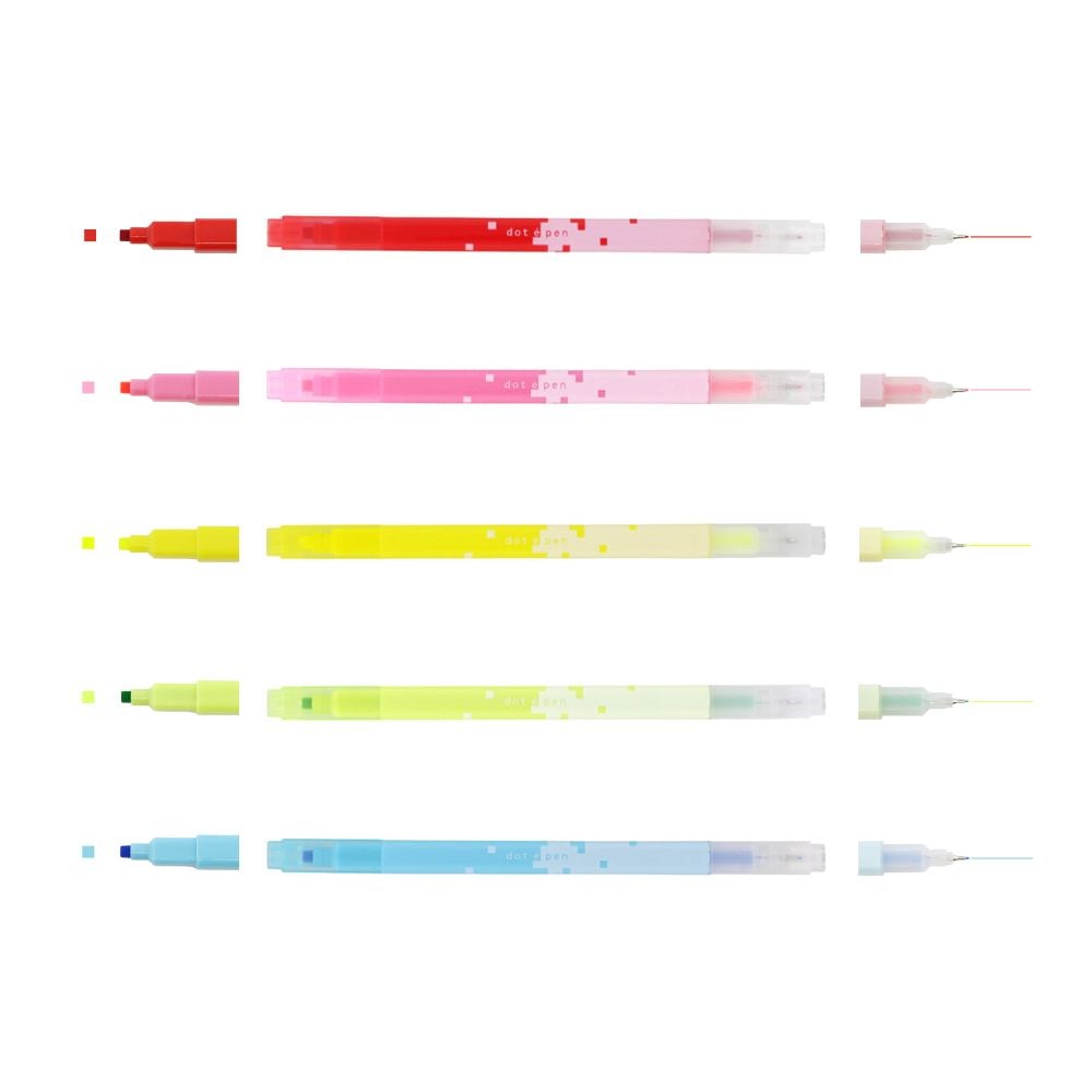 四角マーカー dot e pen 蛍光ピンク | シンプル文具 | ワンダー