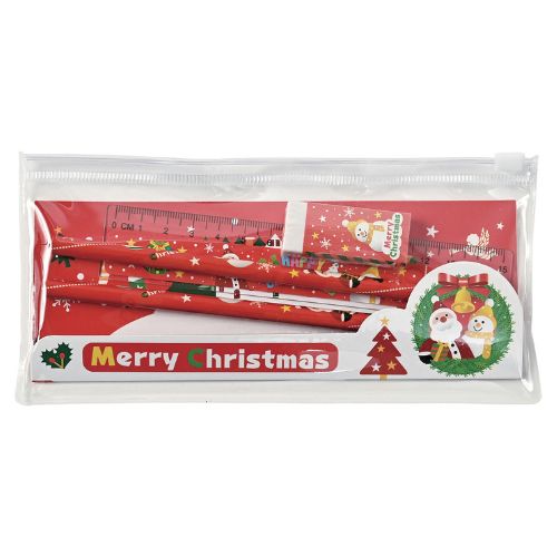 クリスマスポーチ入り文具4点セット | 文具・雑貨 | ワンダーモール