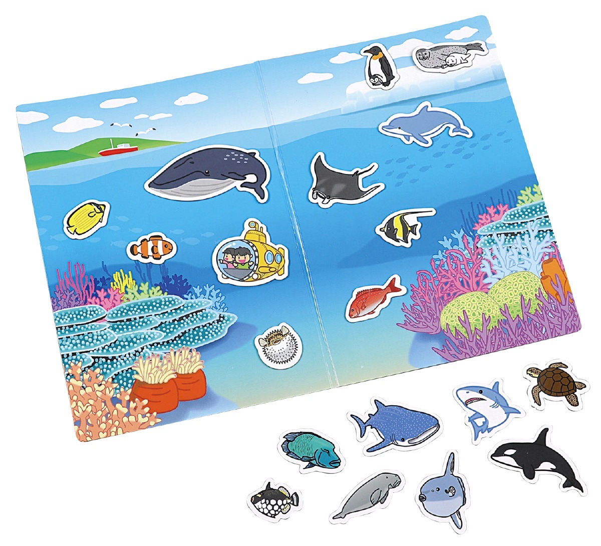 ﾏｸﾞﾈｯﾄｼｰﾙﾌﾞｯｸ うみのいきもの | 知育玩具 | ワンダーモール