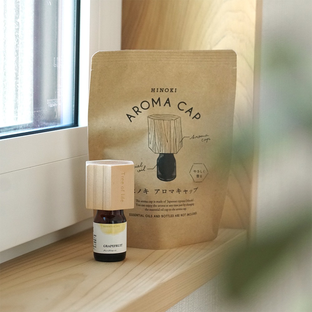 【WOOD&GROVE ウッドアンドグローブ 通販】Hinokiアロマキャップ 六角形　