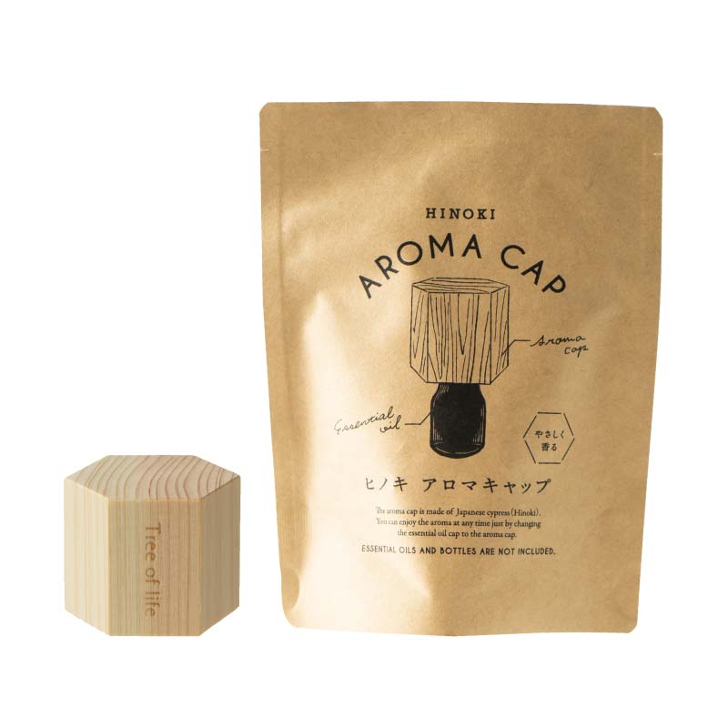 【WOOD&GROVE ウッドアンドグローブ 通販】Hinokiアロマキャップ 六角形　