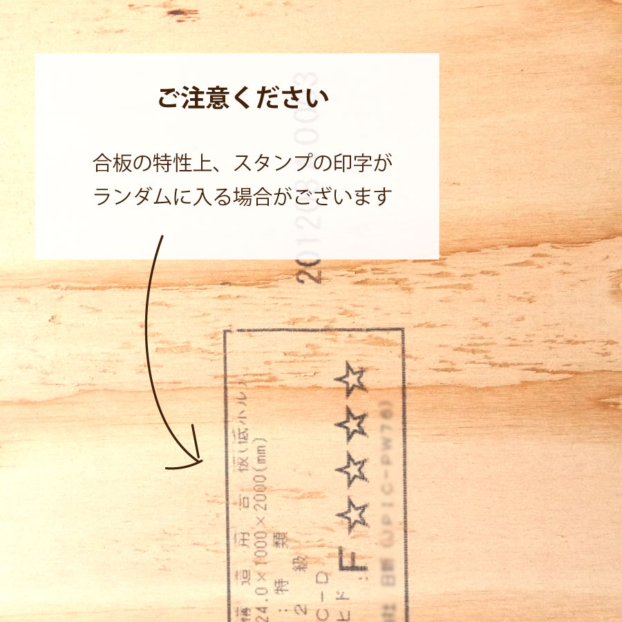 【WOOD&GROVE ウッドアンドグローブ 通販】構造用合板 24mm　5枚セット 幅300長さ900ｍｍ
