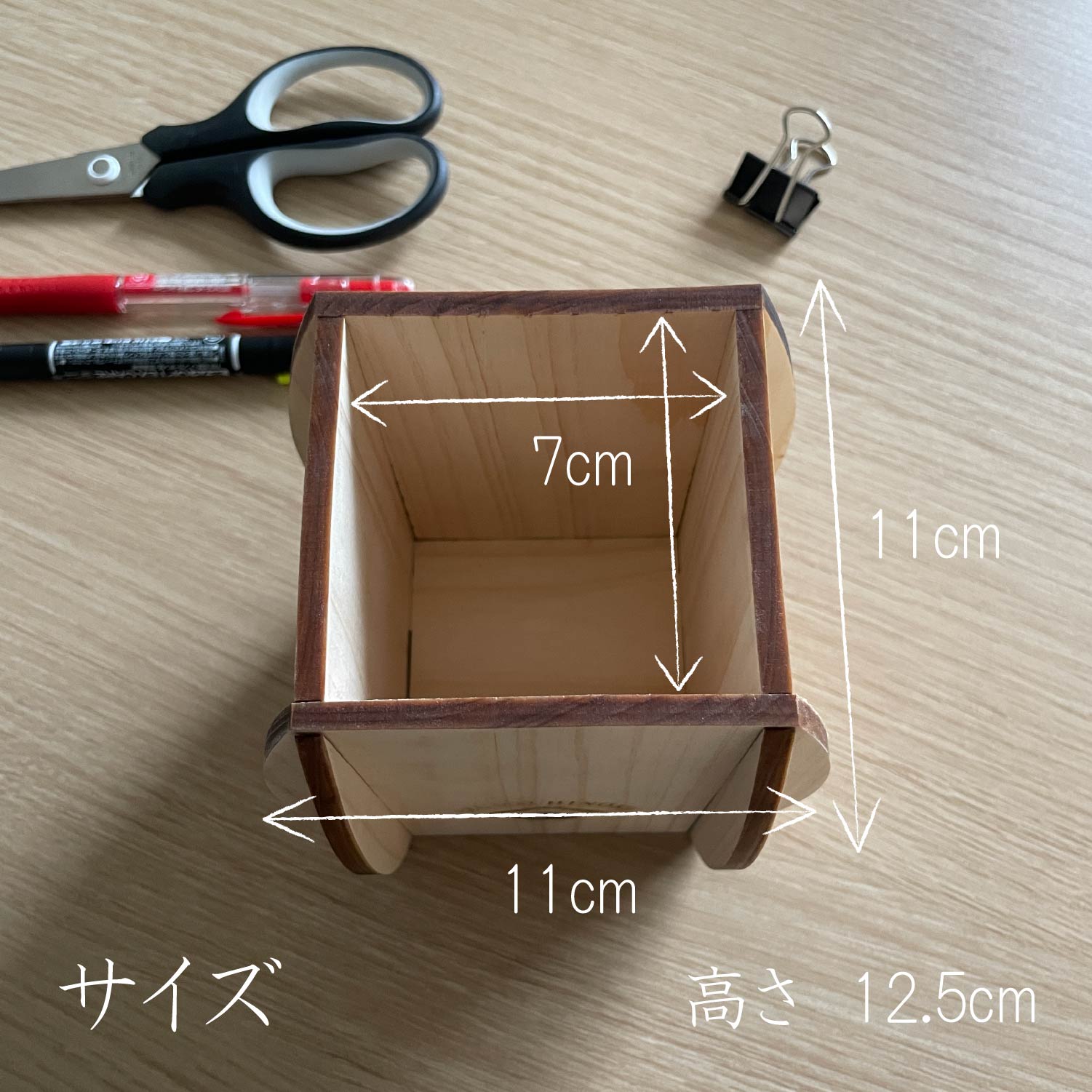 【WOOD&GROVE】国産ひのきのペンスタンド 木製雑貨 Excel ショートカットキー レーザー 木材加工 木製品 ヒノキ 桧 文房具 天然素材
