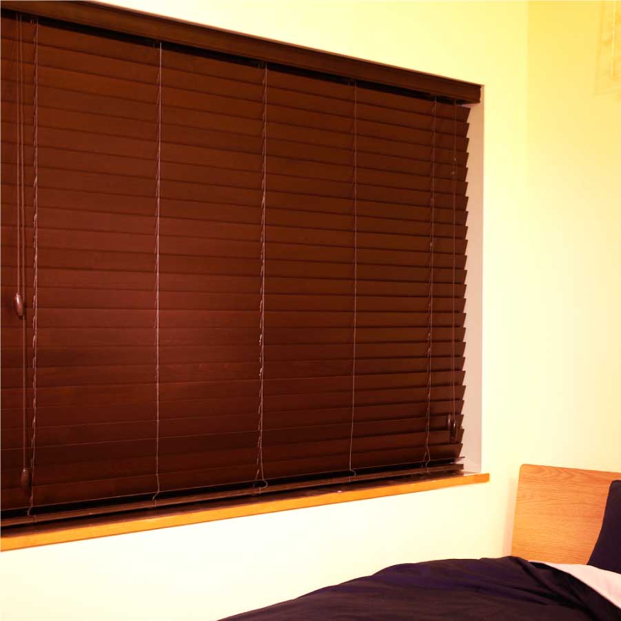 ジムニーウッドブラインド_ダークブラウン_2枚セット ジムニーウッドブラインド_ダークブラウン