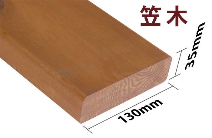 横ストライプ用笠木 2 6m 送料別途お見積商品 キットデッキ専用手すり材質レッドシダー 日本製 ウッドデッキ ラクーナ 中川木材産業オンラインショップ