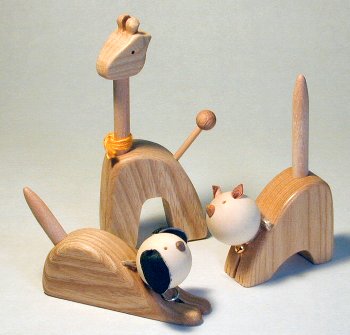 木製雑貨】【木の指輪スタンド】 どうぶつリングスタンド | 木製品