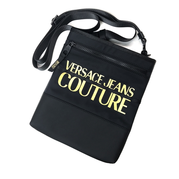 VERSACE JEANS COUTURE ショルダーバッグ ブラック ゴールド