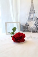 【高品質シルクフラワー】【薔薇】【ベルベット生地】【バラ】【贈り物】【敬老の日】【造花　薔薇】【アーティシャルフラワー】【1本400円】【高級感】【高品質】【ディスプレイ】