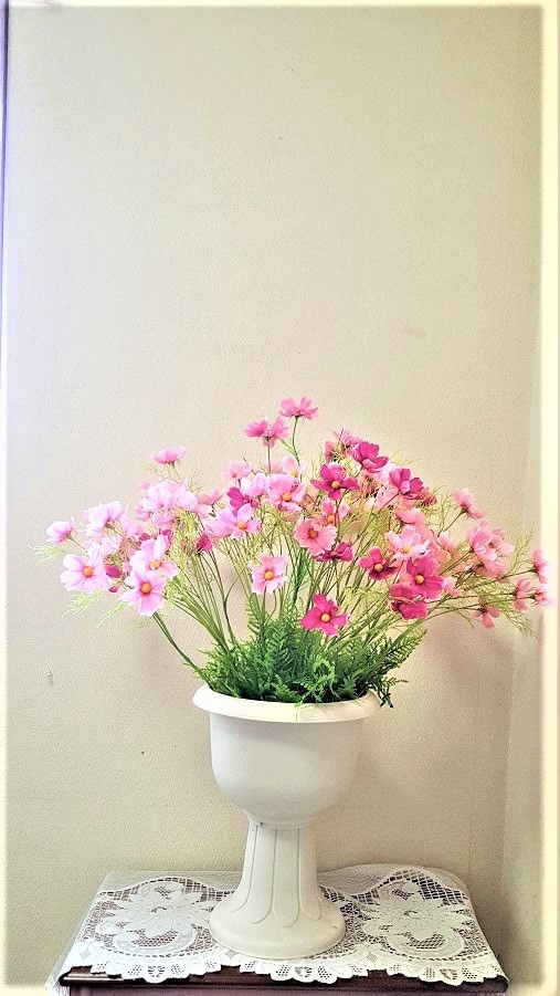 【コスモス】【造花】【コスモスプランター】【送料無料】花言葉「乙女の真心」「調和」「謙虚」