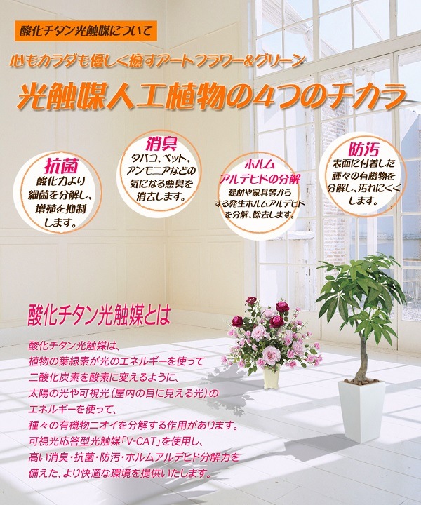 人工観葉植物】【ベンジャミンダブル】【1.8m】【光触媒加工】【送料 
