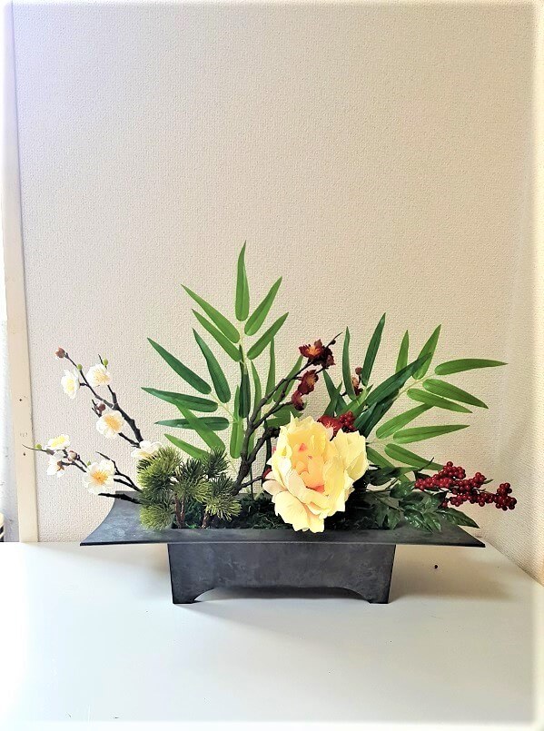 【造花】【お正月アレンジ】【送料無料】【迎春】