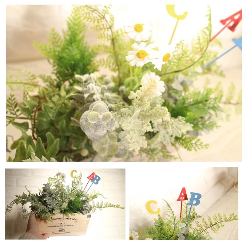 ナチュラル シャビー インテリア 造花 Green フェイクグリーン 造花 インテリア お洒落 可愛い 綺麗 本物みたい 野端 プランター ...