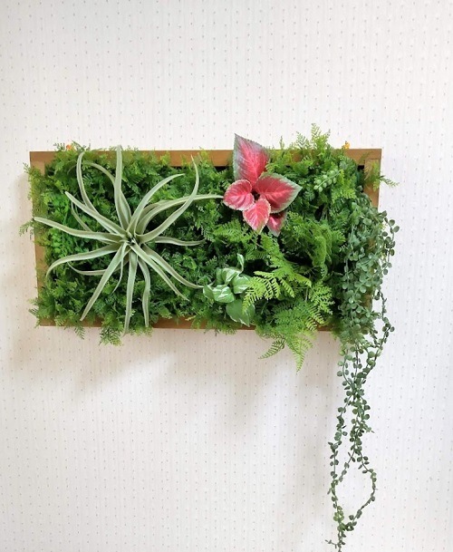 人工観葉植物　壁面緑化　グリーンパネル　グリーンボード　グリーン壁掛け　触媒加工　送料無料