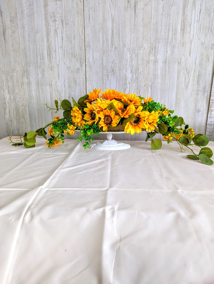 造花　テーブルフラワー　ひまわりアレンジ　　送料無料