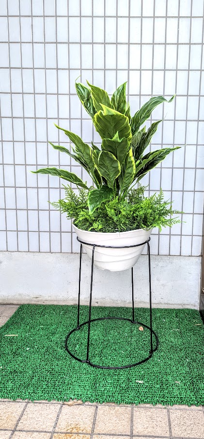 造花　人工観葉植物　スタンドグリーン