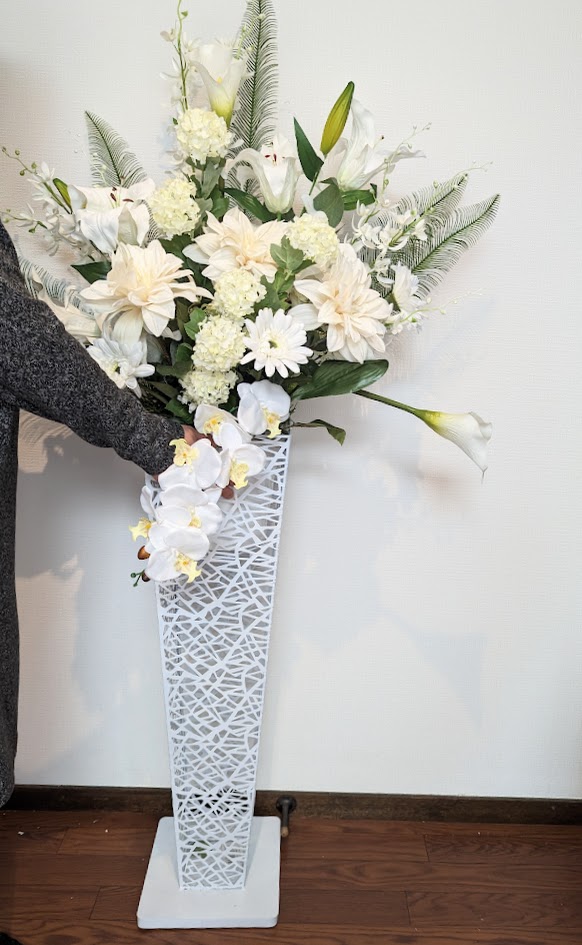 結婚式にて使用した造花花(16個) 結婚証明書】ゲスト参加型 プレスフラワー結婚証明書Lサイズ（70名様