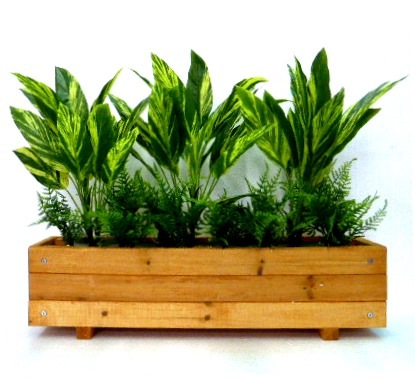 オフィスグリーンプランター 60cm×15cm 造花　パーテーション プランター フェイクグリーン 人工観葉植物 プランター 屋外対応 造花 プランター グリーン 装飾 大量注文可能 展示場 施設 装飾 造花 領収書発行 イミテーション 枯れない お手入れ不要