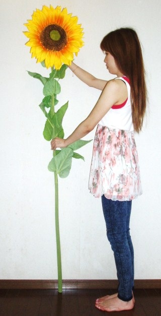 送料無料/ひまわり/造花 ひまわり/人気/インテリア 180cm/造花 夏の花/元気いっぱい/可愛い/1.8/ディスプレイ/装飾/夏/店舗ディスプレイ/お店/海/海の家/イベント/