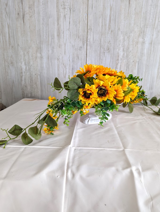 造花　テーブルフラワー　ひまわりアレンジ　　送料無料