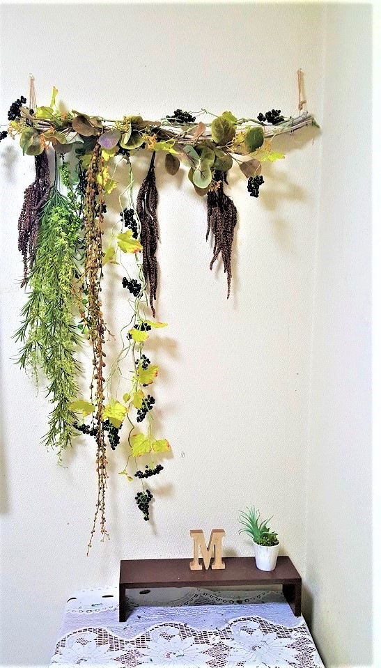 造花 お洒落なカフェ使用デザイン◎ 壁面インテリア ナチュラルテイスト 送料無料 *きつつき*オリジナルデザイン フェイクグリーン 抗菌 防ウイルス 防カビ 消臭