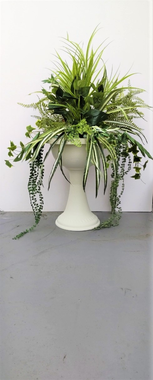 【人工観葉植物】【ミックスグリーンプランター】【屋外使用可】【送料無料】