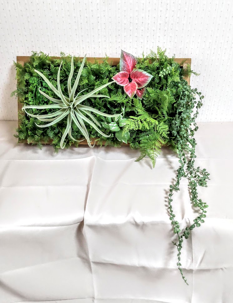 人工観葉植物 壁面緑化 グリーンパネル グリーンボード グリーン壁掛け 触媒加工 送料無料