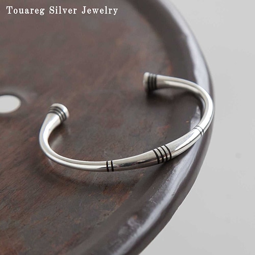 [J08] TOUAREG SILVER JEWELRY (トゥアレグ シルバージュエリー)シルバーナローバングル(J08)UDT