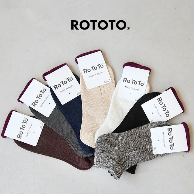 [R1317]ROTOTO(ロトト)LINEN COTTON RIB SOCKS SHORT／リネンコットン リブソックスショート【メール便対応可】uHMC