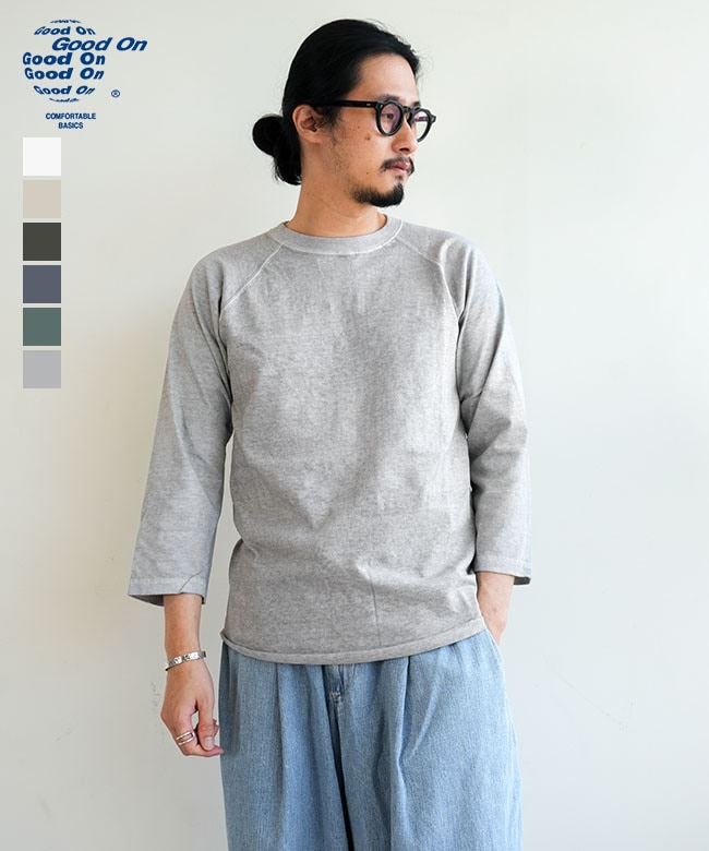 GOOD ON(グッドオン)BASEBALL TEE/7分袖 ベースボールTシャツ【メール