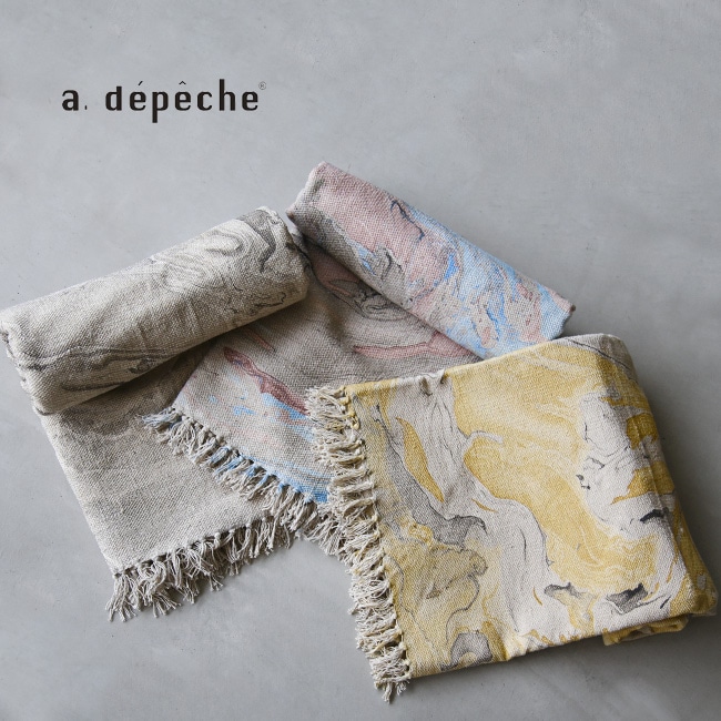 a.depeche(アデペシュ)marble rug 1400/マーブルラグ1400oNNS [mbr-skr